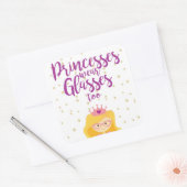 Les Princesses Portent Des Lunettes À Des Stickers (Enveloppe)