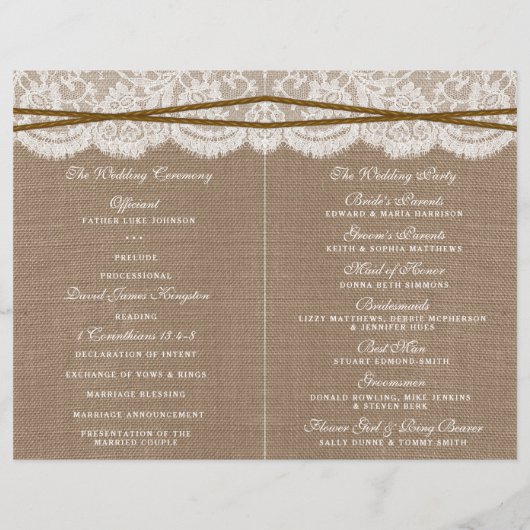 Les programmes de collecte de Mariages Rustic Hors (Dos)