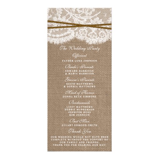 Les programmes de collecte de Mariages Rustic Hors (Dos)