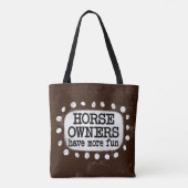 Les Propriétaires De Cheval Ont Plus De Sac fourre (Dos)