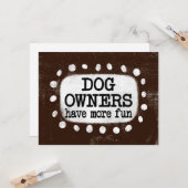 Les Propriétaires De Chiens Ont Plus De Carte De V (Devant/Arrière en situation)