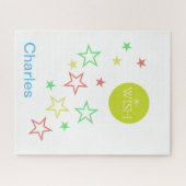 Les Puzzles Souhaitent Des Étoiles Colorées (Horizontal)