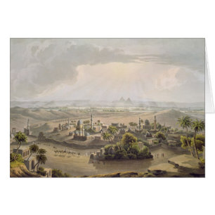 Les pyramides au Caire, gravé par Daniel Havell (