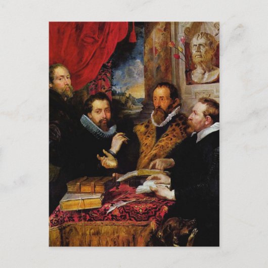 Les Quatre Philosophes, Peter Paul Rubens Carte Po (Devant)