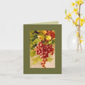 Les raisins Catherine Klein. CARTE DE REMARQUE OLG (Fleur jaune)
