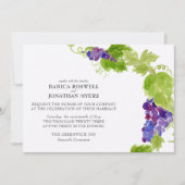 Les raisins sur la Faire-part de mariage viticole (Devant)