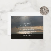 Les rayons brillant Carte de remerciements de mer (Devant/Arrière en situation)