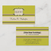 Les rayures de Deco chauffent le carte de visite (Devant / Derrière)
