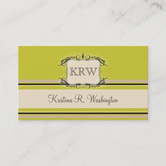 Les rayures de Deco chauffent le carte de visite (Devant)