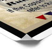 Les règles du capitaine — Art Print - affiche (Coin)