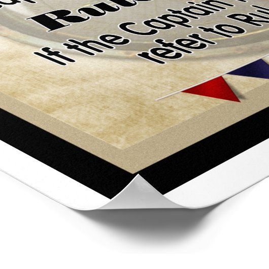 Les règles du capitaine — Art Print - affiche (Coin)