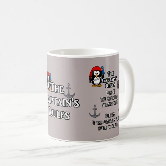 Les règles du capitaine — Mug (Devant droit)