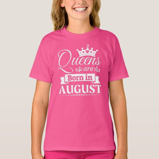 Les Reines Sont Nées En Août T-shirt (Devant)