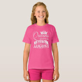 Les Reines Sont Nées En Août T-shirt (Devant entier)