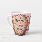 Les Rêves Commencent Une Nouvelle Mug Latte (Angle gauche)