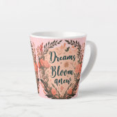 Les Rêves Commencent Une Nouvelle Mug Latte (Angle droit)