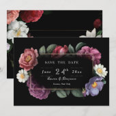 Les rêves floraux sauvent le faire-part de date (Devant / Derrière)