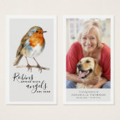 Les Robins Apparaissent Des Anges Près De La Carte (Devant & derrière)