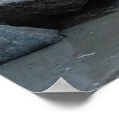 Les rochers au bord de l'océan Poster (Coin)