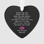 Les Roses Amusants Sont Red Poem Boyfriend Nom de  (dos)