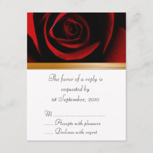 Les Roses de carte RSVP sont rouges