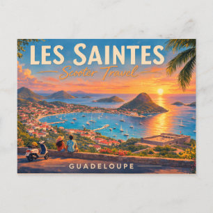 Les Saintes Guadeloupe Zonsondergang Reizen Briefkaart