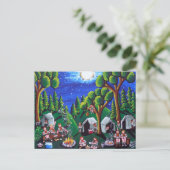 Les Scouts Camp Out Folk Art Cartes postales (Debout devant)
