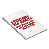 Les secrets sont Cool drôle Livre Slogan Design (Côté Droit)