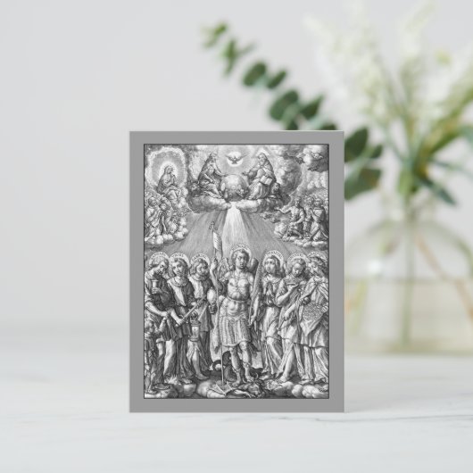 Les Sept Archanges (M 034; Gravure) Carte postale (Debout devant)