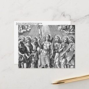 Les Sept Archanges (M 034; Gravure) Carte Postale