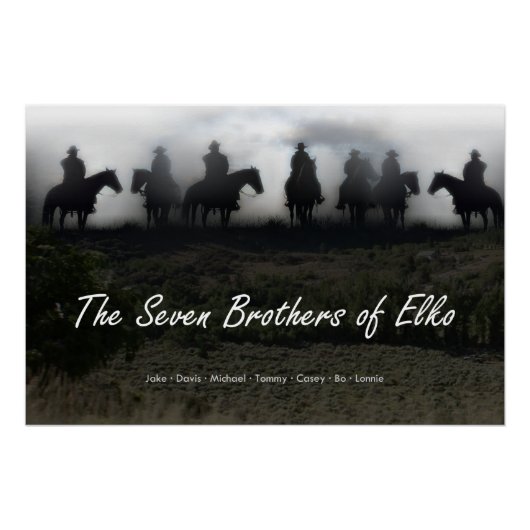 Les Sept Frères d'Elko Affiche Brillante (Devant)