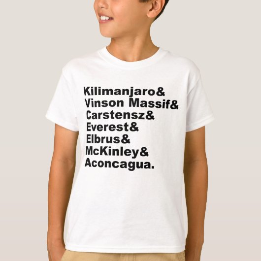 Les sept plus hauts sommets de chaque continent (Devant)