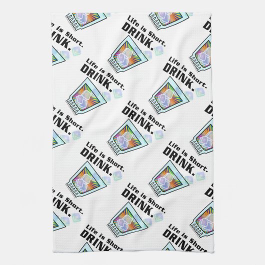 Les SERVIETTES de BARRE de COCKTAIL, la vie est (Vertical)