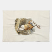 Les serviettes de cuisine blanches de lapin (Horizontal)