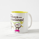 Les singes qui me conduisent Bananes Café Mug (Devant droit)