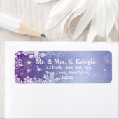 Les Snowflakes D'Hiver Sur Les Étiquettes de adres (En situation)