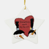 Les Snowmen Fondent Mon Coeur Ornement De Fête (Dos)