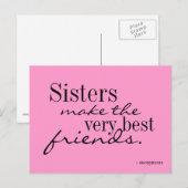 Les soeurs font les meilleurs amis - carte postale (Devant / Derrière)