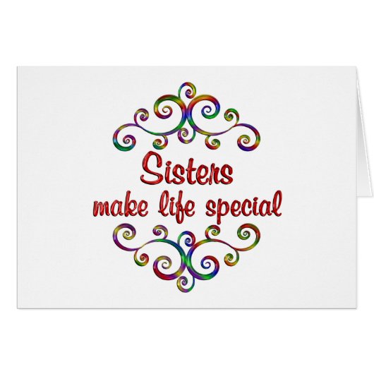 Les soeurs rendent la vie spéciale (Devant horizontal)