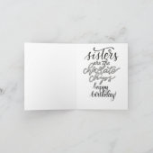 "Les soeurs sont les puces au chocolat" carte d'an (Intérieur)