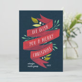 Les soirées festives | Carte de vacances d'entrepr (Debout devant)