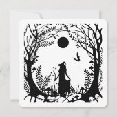Les sorcières dans les Bois Invitation de la fête  (Devant)
