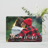 Les souhaits chauds | Carte photo de vacances (Debout devant)