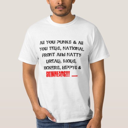 LES SPECIALS FONT LE T-SHIRT DE SKINHEAD DE CHIEN (Devant)