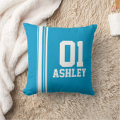 Les sports barrent le coussin nommé bleu blanc (Couverture)