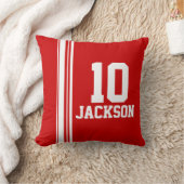 Les sports barrent le coussin nommé rouge blanc (Couverture)