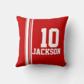 Les sports barrent le coussin nommé rouge blanc (Verso)