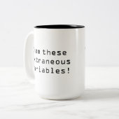Les statistiques est un jeu de tasses (Devant gauche)