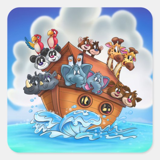 Les stickers de dessin animé Fun Noah's Ark pour l (Devant)