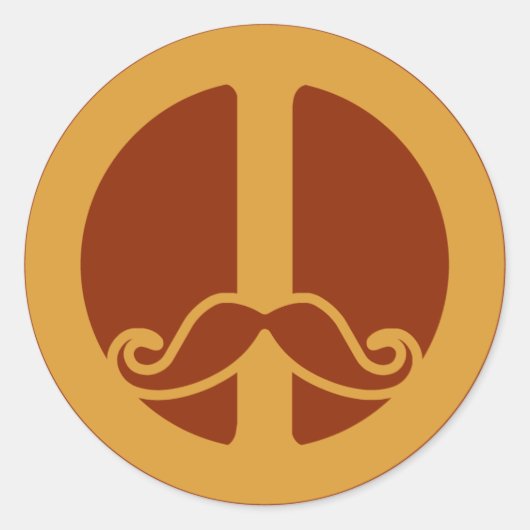Les stickers Peace Stache (Devant)